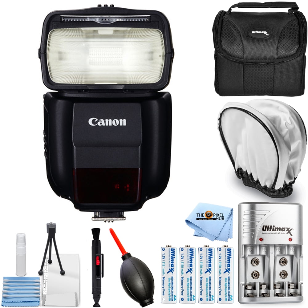 Canon Speedlite 430EX IIIRT Flash 0585C006 + AA Batteries and Charger