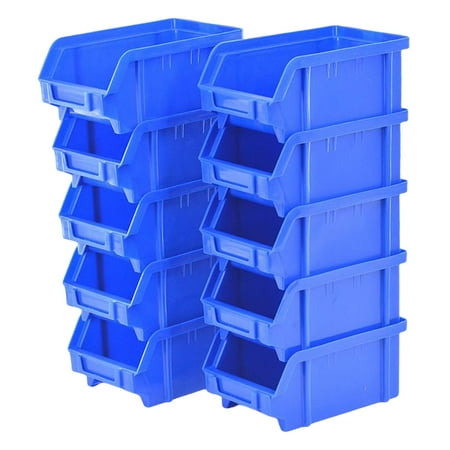 

10x Multi Purpose Storage Bins Containers Tray Tool Parts Organizers Reusable for Workshop Industrial Storage System