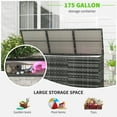 thumbnail image 3 of Outsunny Outdoor Storage Box w/ Pneumatic Lift & Liner, Mixed Gray, 3 of 9