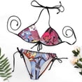 thumbnail image 4 of Music Hazbin Hotel Women Bikini Set Sexy Two Pieces Halter String Swimsuit Triangle Briefs Tie Side Bottom, 4 of 7