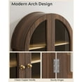 thumbnail image 6 of EYYTHUNG Modern Arched Wall Cabinet, Large Medicine Cupboard, Farmhouse Bathroom Storage Cabinet with Door Adjustable Shelf, Brown/Oak, 6 of 6