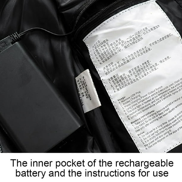 Abrigo Calentado Chaqueta eléctrica con capucha Chaqueta térmica con capucha Abrigo 9 áreas Ropa impermeable para hombre Sywqhk Para Estrenar