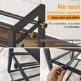 thumbnail image 4 of Organizador metálico expandible de 3 niveles Detsuk para zapatos, negro, 4 of 7