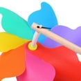 thumbnail image 3 of 1PC Baby Classic Toy Colorful Rainbow Flower Kite Wooden Creative Windmill Toy, 3 of 7