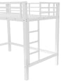 thumbnail image 5 of Miniyam Twin Metal Loft Bed with Guardrails , Dual Ladders, Space-Saving Design for Dorm Rooms , White, 5 of 7