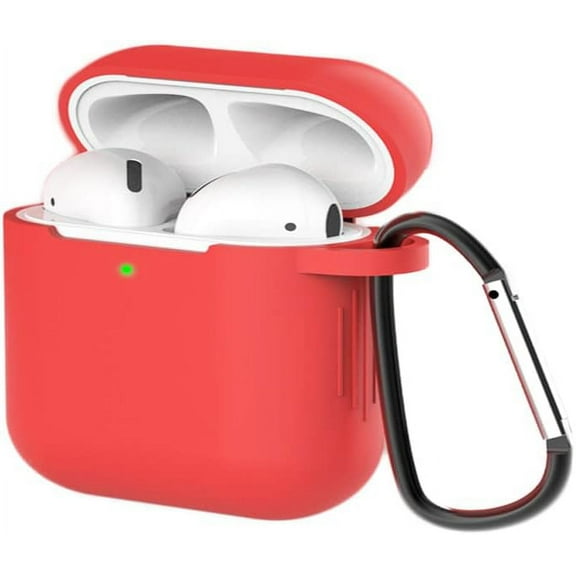 Silicone Case Cover for Airpods 3rd Gen with Carabiner,Protective Soft TPU Skin Case Waterproof Shockproof Cover [Front LED Visible] Compatible with Apple AirPods 3rd(Red Wine)
