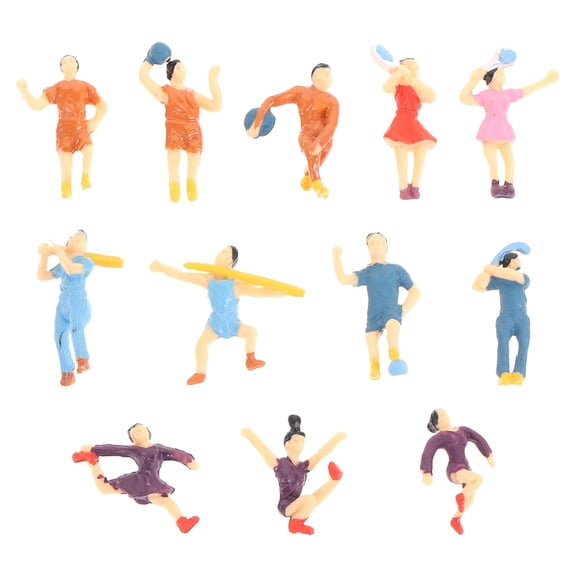 SHOWERORO 12Pcs Small Person Figurine Plastic Model For General Users Mini Garden And Diy Projects