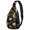 Sun and Planet Gothic Pattern, variant on Sun and Moon Gothic Pattern Sling Backpack, Unisex Cycling Crossbody Bag with Side Mesh Pockets, Earphone Hole Port Gift Ideas for Holiday Birthday Gifts