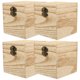 thumbnail image 1 of ColoMX Caja de regalo de madera de 4 piezas Caja de recuerdos de madera con cerradura Caja de regalo de caja de madera pequeña Caja vintage, 1 of 8