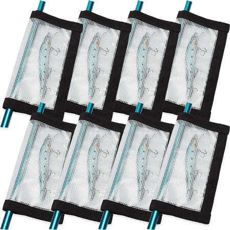 Ikerall 8 Pack Fishing Lure Wraps Durable Clear PVC Lure Covers for Rod Fabric Hook Protectors
