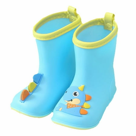 Kureaily Children s Rain Shoes Boys And Girls Water Shoes Baby Rain Boots Water Boots Dinosaur Cartoon Print 5.5-6 Years