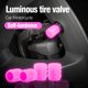 thumbnail image 2 of 4 Tapas Fluorescentes De Válvula De Neumático De Coche Para , Bicicleta , Motocicleta , Cubierta Luminosa Para Neumáticos Tapones De Rueda De Pezón De ABS De Alta Calidad, 2 of 4