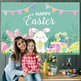 thumbnail image 1 of Fiudx Fondo de Pascua, Tela para Fotografía con Corona de Primavera Vibrante, Poliéster Resistente, Tamaño Amplio para Eventos Festivos, Ideal para Celebraciones o Decoración Del Hogar, Fácil de Mant, 1 of 6
