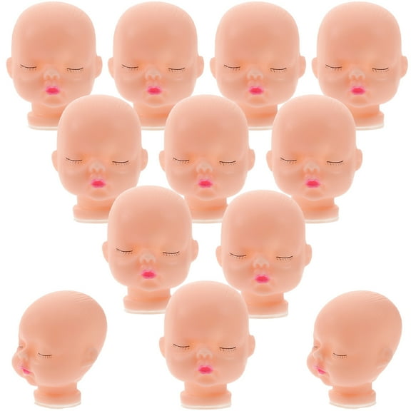 SOPOTUTU Small Doll Heads Bulk Keychain Pink PVC 20Set