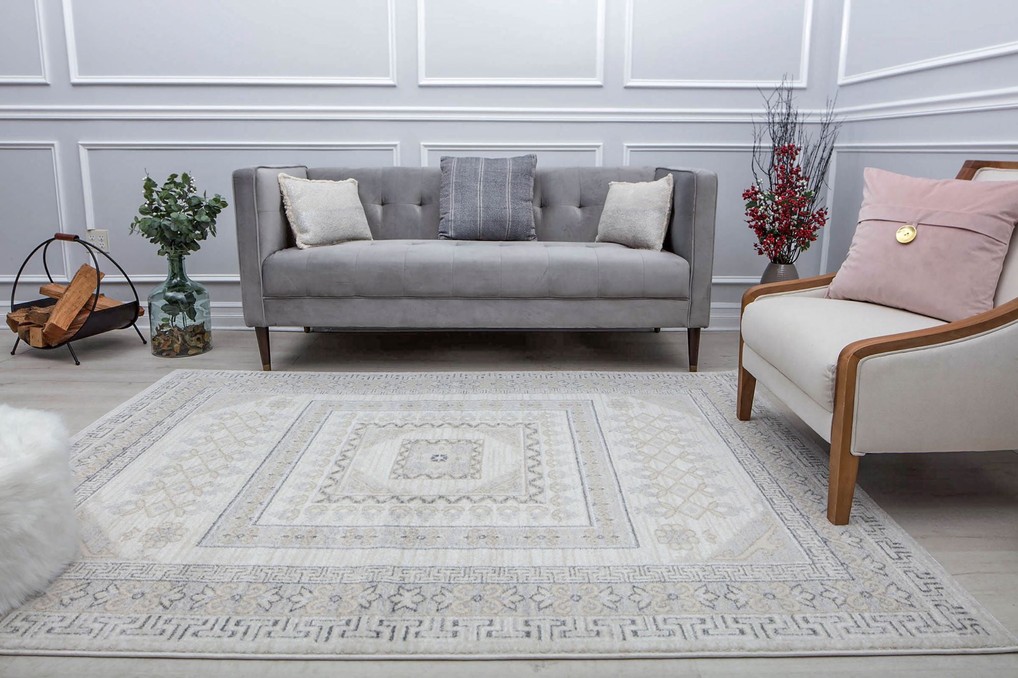 Harper HY40D Perspective Abstract Vintage Beige Area Rug, 2'6" x 8'