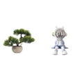 thumbnail image 1 of Árbol Bonsái Artificial, Estatua De Astronauta, Planta Artificial, Escultura Nórdica, Figura Decorativa Para Centros De Mesa, Estanterías Y Decoración Del Hogar., 1 of 8
