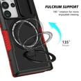 thumbnail image 2 of Dteck Magnetic Case for Samsung Galaxy S22 Ultra,Shockproof Silicone Case Compatible with MagSafe Slide Lens Protectio Ring Holder Kickstand Cover for Samsung Galaxy S22 Ultra,Black/Red, 2 of 9