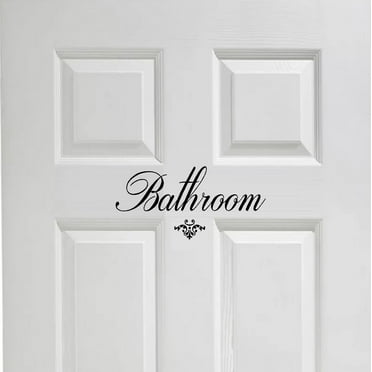 Bathroom Wall or Window decal: 4" x 8"