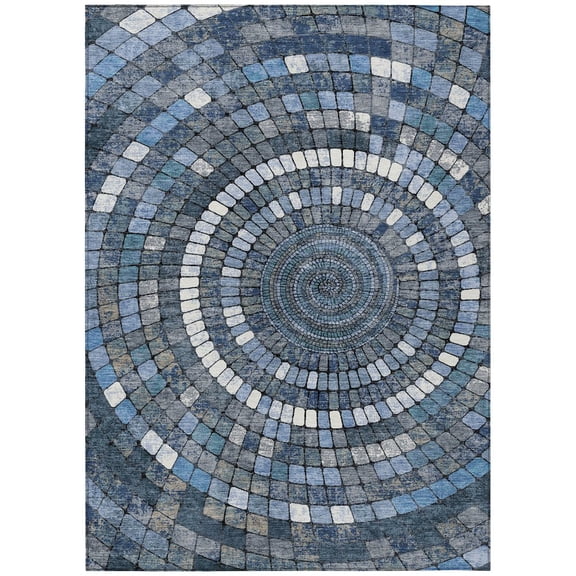 Dalyn Rugs Machine Washable Indoor/Outdoor Chantille ACN2216 Navy 2'6" x 3'10" Rug