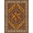 Red Brown Cream, Pattern 20, variant on ODIKA 8'x10' Washable Area Rug Durable, Non-Slip Vintage Lettering Distressed Farmhouse Border Primitive Folk Refined Structured for Living Room, Under Sectional, Family