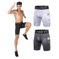 thumbnail image 5 of Compression Shorts for Men, Fitness Sports Running Training Shorts With Pockets Wicking Stretch, 5 of 5
