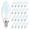 thumbnail image 1 of Bombillas tipo candelabro DEGNJU, paquete de 20, 5,5 W, 5000 K, E12, 120 V, 1 of 9