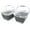 White/Grey, variant on SAMMART Collapsible Tub with Handle 29L (7.6 Gallons) Set of 2 - Portable Outdoor Picnic Basket/Crate - Foldable Basin for Washing Dishes,Camping