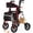 Red, variant on Seizeen Rollator Walker for Seniors – Heavy-Duty 350 lbs Capacity, Lightweight Foldable Design with Seat, 8" All-Terrain Wheels, Adjustable Height, and Storage Bag