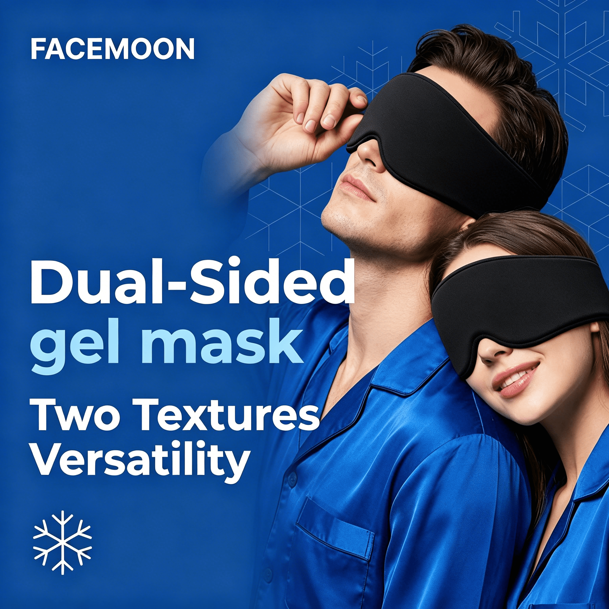 FACEMOON Cooling Eye Mask with Gel, Reusable Cold Compress for Puffy Eyes, Itchy/Tired Eyes Comfort & Relaxation