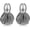 Silver Black, variant on Gold Plated Earrings Dangle Chunky Fan-shaped Earrings Shell Earring for Women Two-Tone Fashion Statement Jewelry