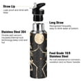thumbnail image 3 of Yayeee 20oz Insulated Water Bottle Double Wall Stainless Steel with Flip Straw Lid, Black Halloween Dancing, 3 of 7