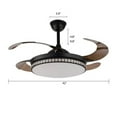 thumbnail image 3 of 42" Ceiling Fan Light Retractable Chandelier LED Lamp 3 Color Change w/ Remote, 3 of 12