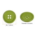 thumbnail image 2 of Uxcell 10Pcs 40L Sewing Buttons 1"(25mm) Resin Round Flat 4-Hole Craft Buttons for Sewing Clothing DIY, Green, 2 of 5