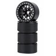 thumbnail image 3 of Metal Wheel Rims for Climbing Cars - 2.2 Inch, Black Hexagonal Design, Set of 4, Durable Aluminum Alloy Construction, 3 of 6