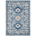 thumbnail image 5 of Safavieh  Kazak Erzsi Diamond Medallion Rug Blue/Cream 4' x 6' 4' x 6' Indoor Cream Rectangle, 5 of 5