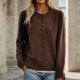 thumbnail image 1 of HongQid Women's Long Sleeve Button Down Vee Neck Classic Sweater Knit Cardigan, 1 of 3