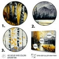 thumbnail image 3 of Designart Grey And Yellow Birch Trees By The Lake II Canvas Wall Art, 3 of 5