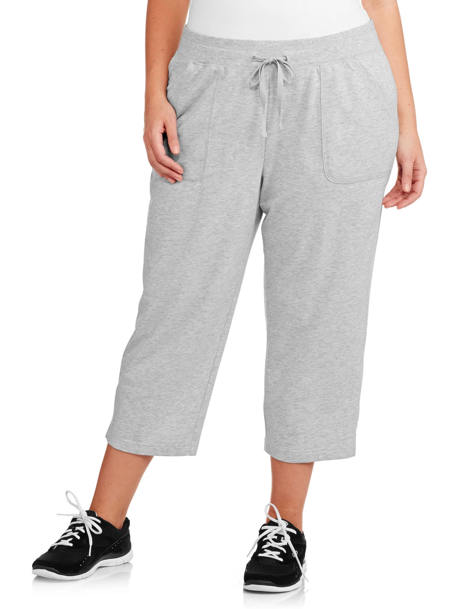 Women's Plus Size Knit Capri Pants, up 
