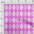 thumbnail image 2 of oneOone Cotton Poplin Fuschia Pink Fabric Argyle Diy Clothing Quilting Fabric Print Fabric By Yard 56 Inch Wide, 2 of 4
