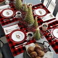 thumbnail image 6 of Steadline Christmas Flax Placemats Set - Waterproof Greaseproof Table Mats for Holiday Dining Decor and Western Style Kitchen Table Setting, 6 of 7
