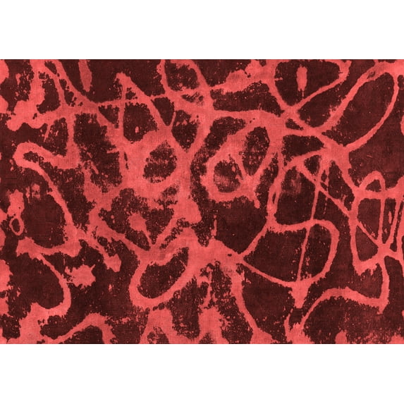 Ahgly Company Machine Washable Indoor Rectangle Persian Red Bohemian Area Rugs, 8' x 10'