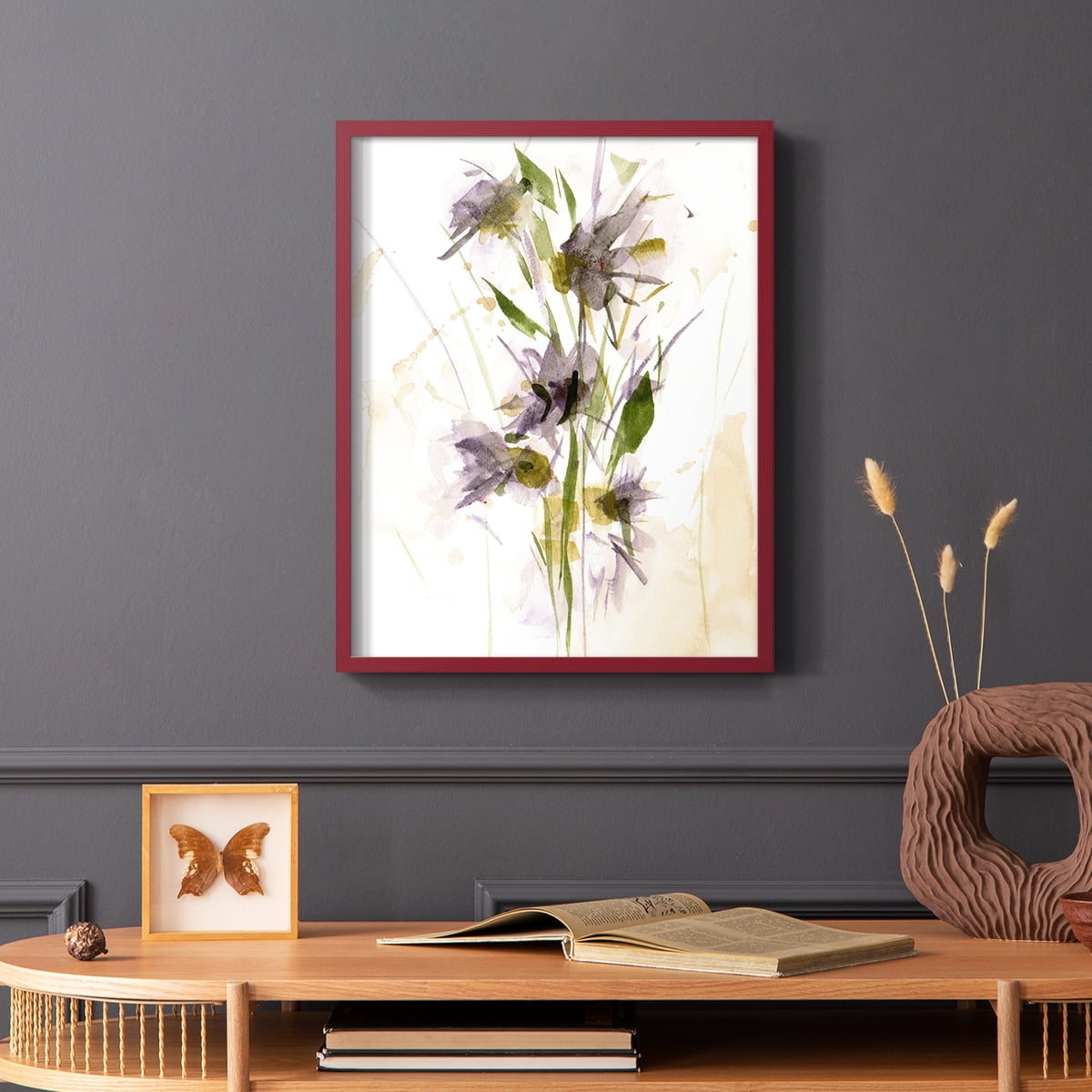 After Rain III Framed Print in Red Solid Wood 8 x 10 Framed Print