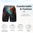 thumbnail image 5 of Lsque Mens Swim Trunks Colorful Ink Style Dragon Pattern - Bathing Suit Compression Liner - Beach Swim Shorts Swimwear - (S-3XL) - Stretch Quick Dry -3X-Large, 5 of 9