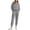 Gray, variant on Womens Sets 2 Piece Outfits Fall Solid Color Tracksuits Half Zip Long Sleeve Top Pant Sweatsuit Jogger Sweatpants Suit with Pockets (Black L)
