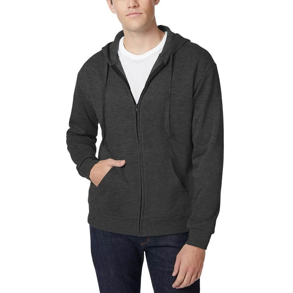 Mens Ultimate Heavyweight Zip Up Hoodie Jacket Fleece Essentials Outerwear