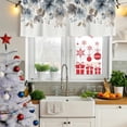 thumbnail image 5 of Blue Brown Spring Floral Curtain Valances for Windows, Kitchen Valance Window Treatments Panel 2 Pack, Watercolor Summer Botanical Rod Pocket Short Curtains for Bathroom Bedroom 42 x 18 Inch, 5 of 8