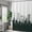 City Skyline Black, variant on Grey Ocean Wave Shower Curtain,Waterproof Fabric,Gradual Color Bath Decor with 12 Hooks 71x71 Inches