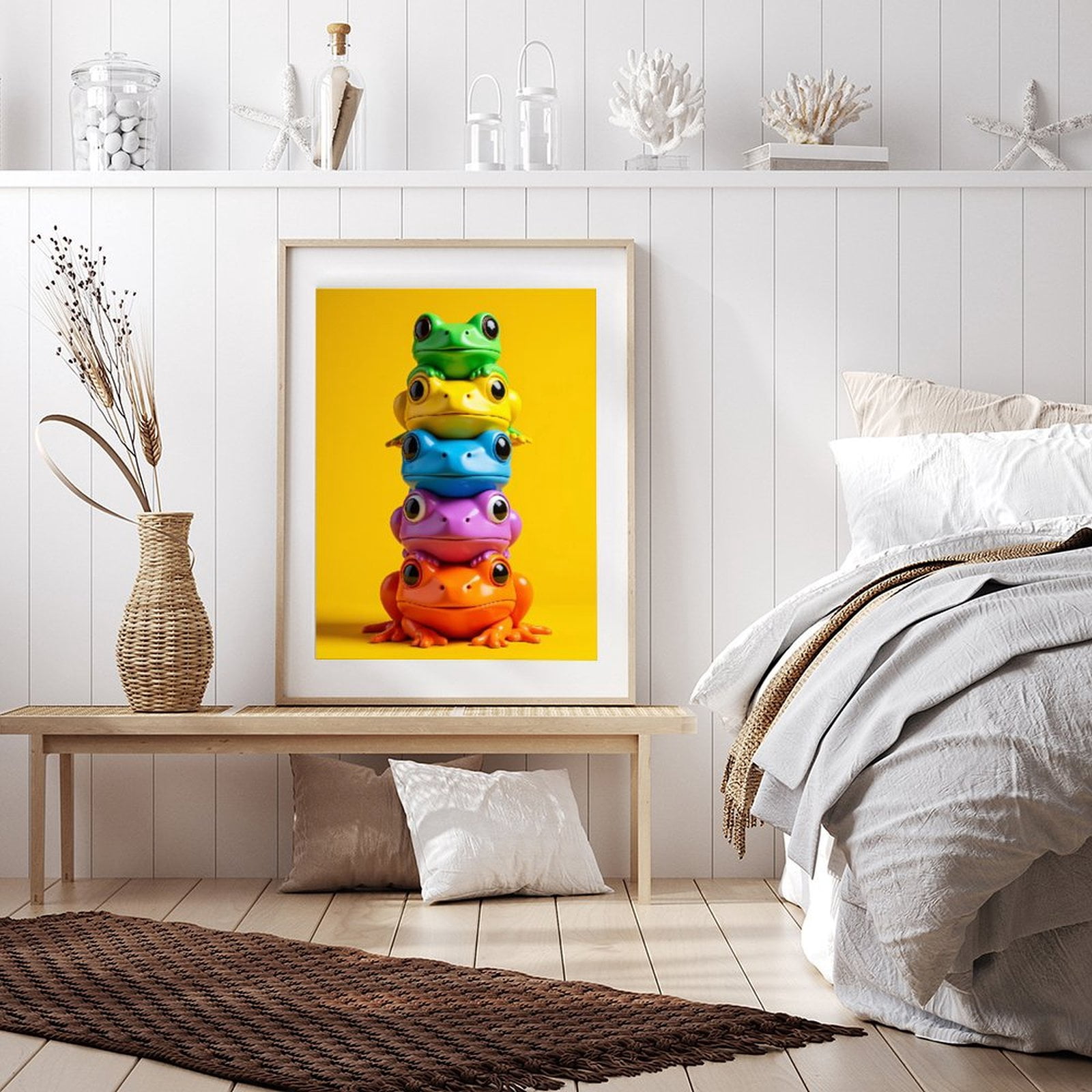 Diamond Art Kit for Adults, Colorful Frog Toy Stack Bright Diamond Painting for Adults Beginners, 5D DIY Diamond Art Painting Kits, Colorful Diamond Painting Craft for Home Decor 12x16