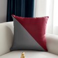 thumbnail image 1 of Juego de 2 fundas de almohadas decorativas modernas Fundas de cojines de cuero sintético y algodón Fundas de almohadas de empalme de lujo para sofá cama 18x18inches-zt1 Feliz Sencillez, 1 of 1