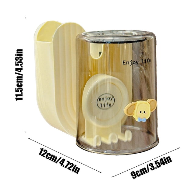 Electric Toothbrush Mouthwash Cup Shelf Wall Mounted Bathroom Toothpaste Toothbrush Cup Plus Storage Shelf